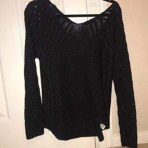 American Eagle v neck glitter thread sweater sizeM